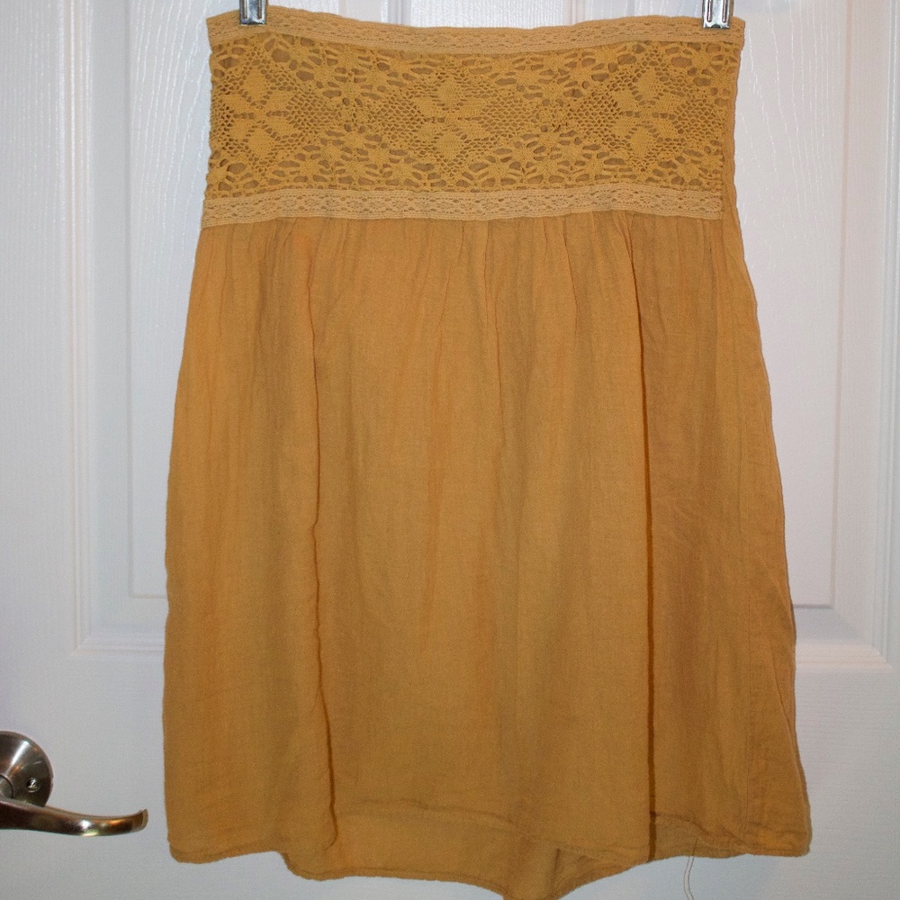 sunshine yellow strapless 100% cotton